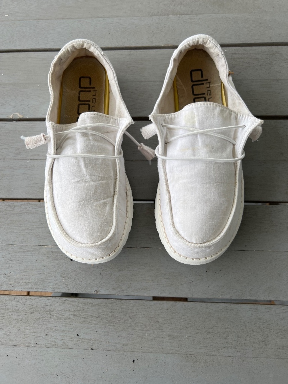 Hey Dude - chambray white